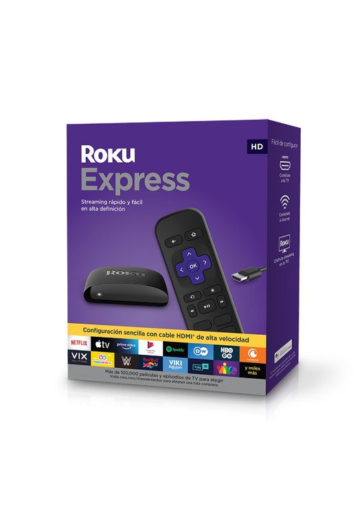 ROKU Express HD - Streaming 1080p WiFi y Mando Simple Incluye Netflix