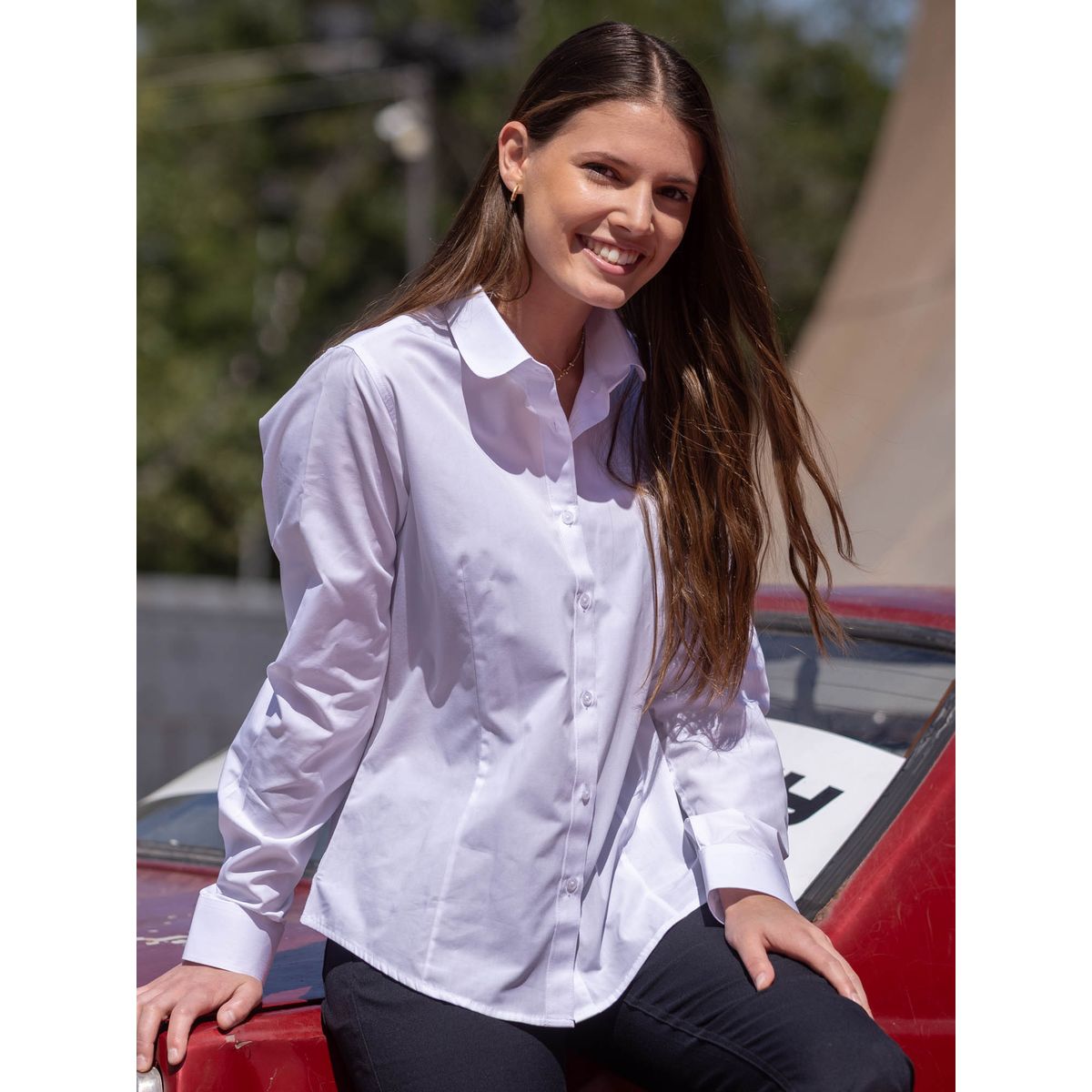 MAUI AND SONS - Blusa Escolar Lisa Juvenil Blanco Maui and Sons