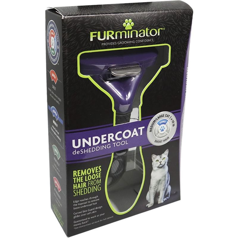 FURMINATOR - Furminator Cepillo Pelo Corto MediumLarge Gato.-