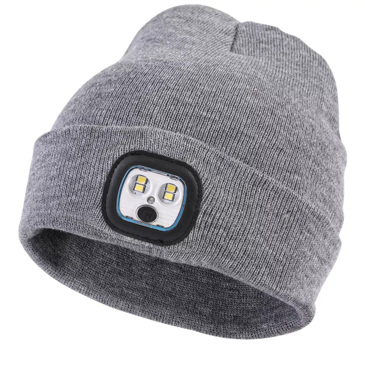 GENERICO - Gorro con Linterna Led 3 Modos recargable1200mAh Gris