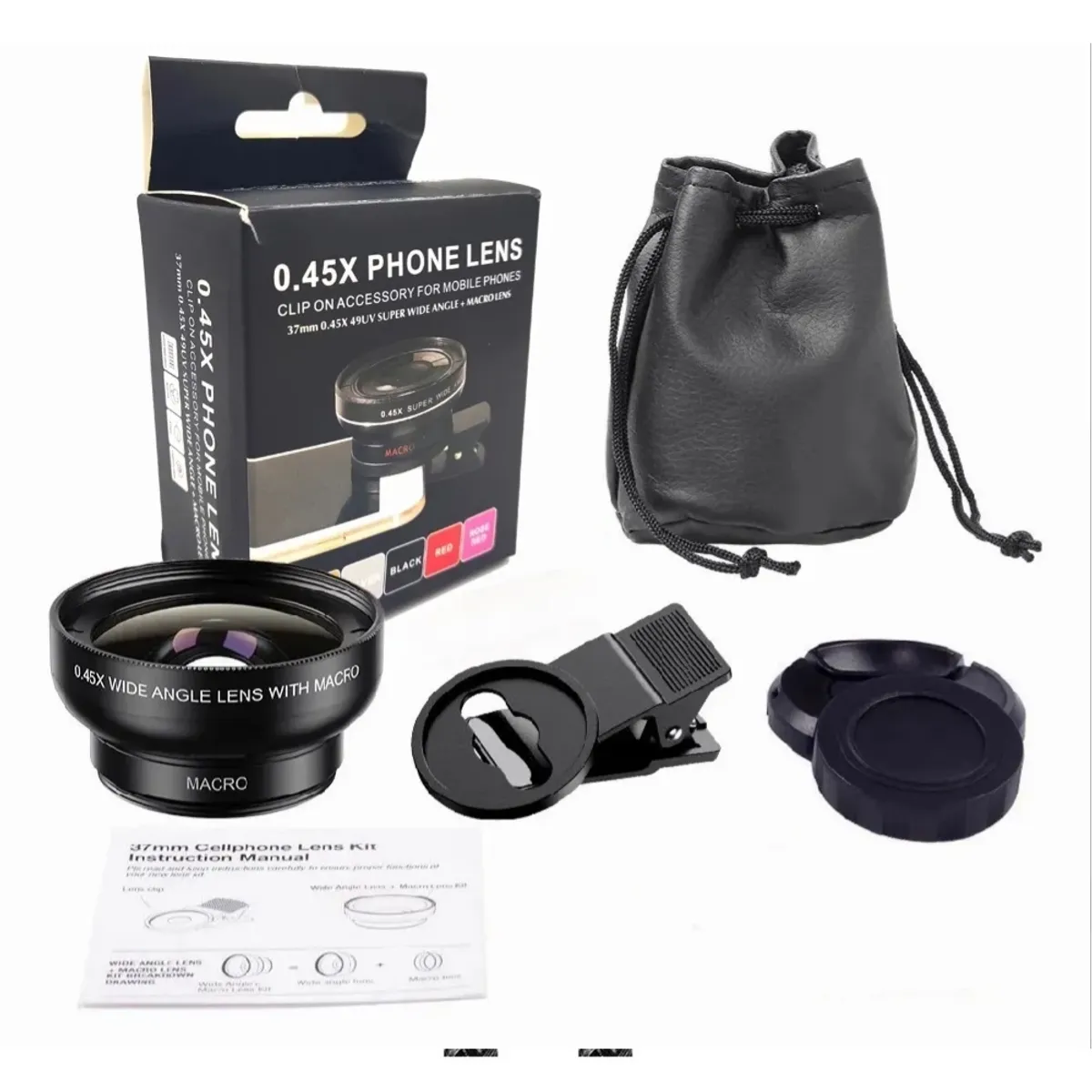 GENERICO - Lente Gran Angular  Macro Ojo De Pez Para iPhone  Samsung