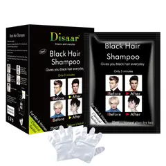 GENERICO - Shampoo Colorante Negro Para Cubrir Canas En 5 Minutos