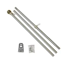 GENERICO - Asta para banderas De Aluminio De 1m80cm con soporte