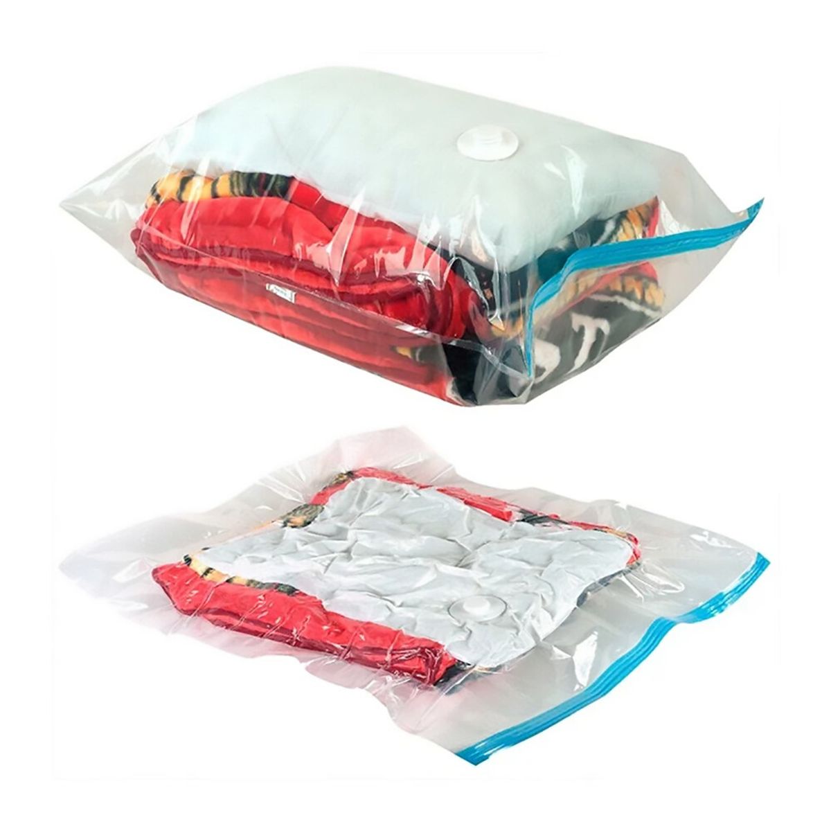 MOVI - Pack de 6 Bolsas Guardar Ropa al Vacio-Transparente 60x80 cms