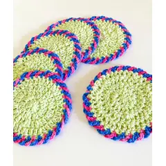 EL BAZAR DE ELLA - Set 6 Posavasos para mesa y terraza, hechos a mano y lavables