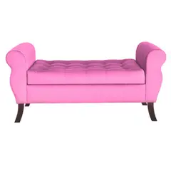GENERICO - Banqueta Baúl Diva Color Rosado