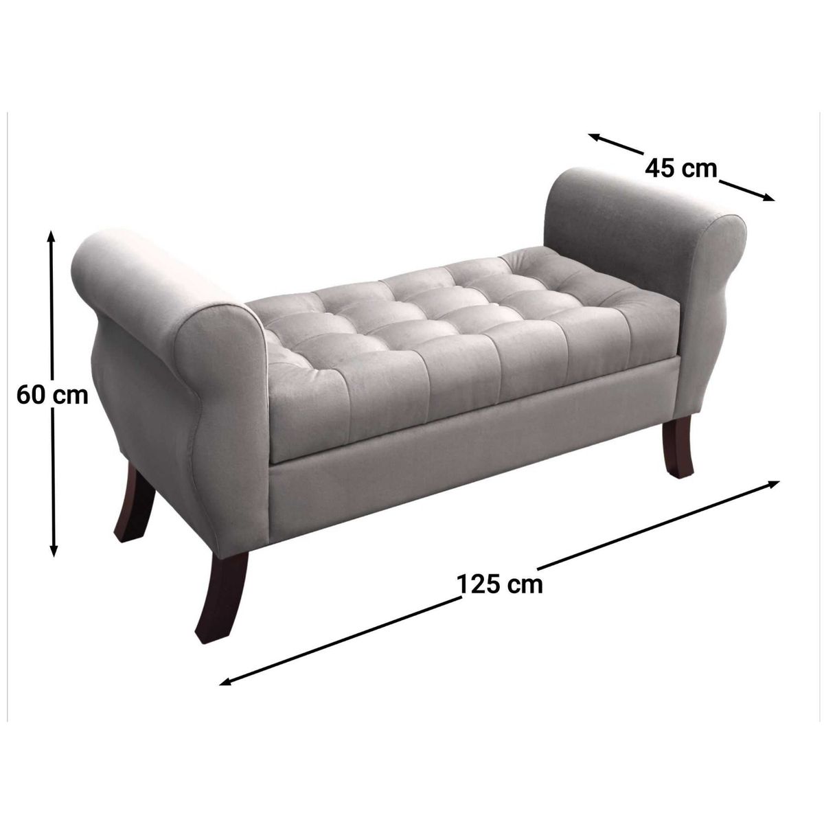 GENERICO - Banqueta Baúl Diva Color Naranjo