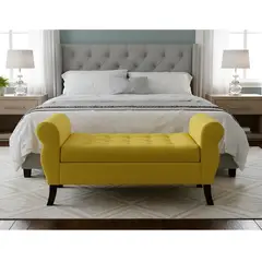 GENERICO - Banqueta Baúl Diva Color Amarillo