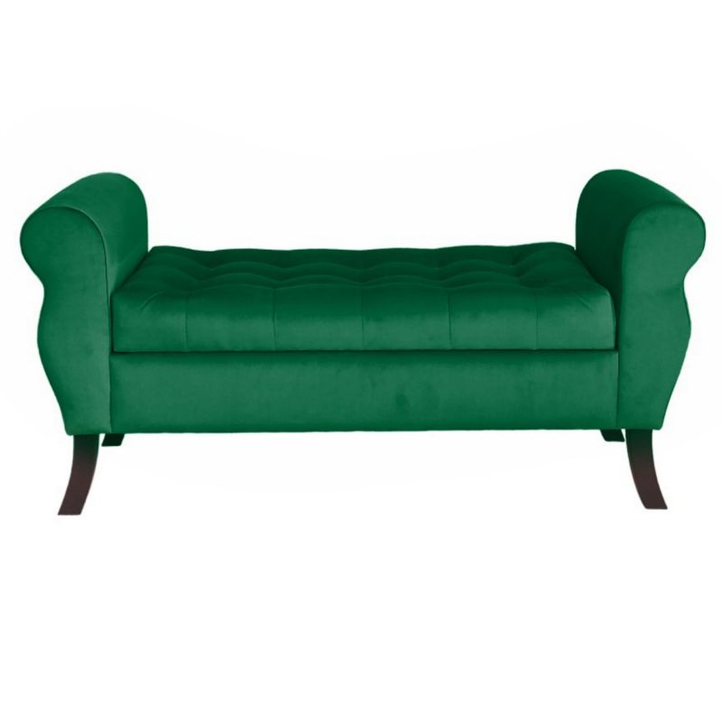 GENERICO - Banqueta Baúl Diva Color Verde