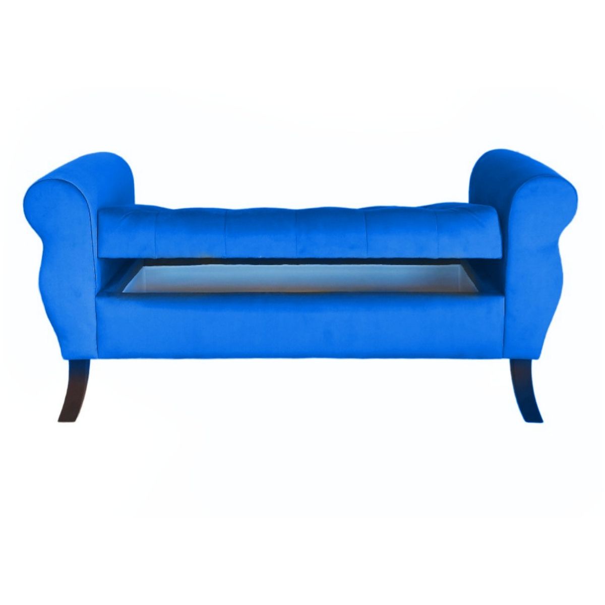 GENERICO - Banqueta Baúl Diva Azul Rey