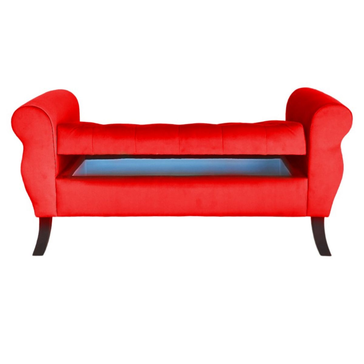 GENERICO - Banqueta Baúl Diva Color Rojo