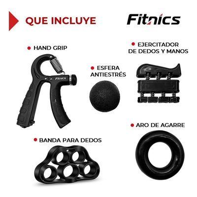 Imagen 2 del producto Set Hand Grip Ejercitador Manos Y Antebrazo 10-60 Kg