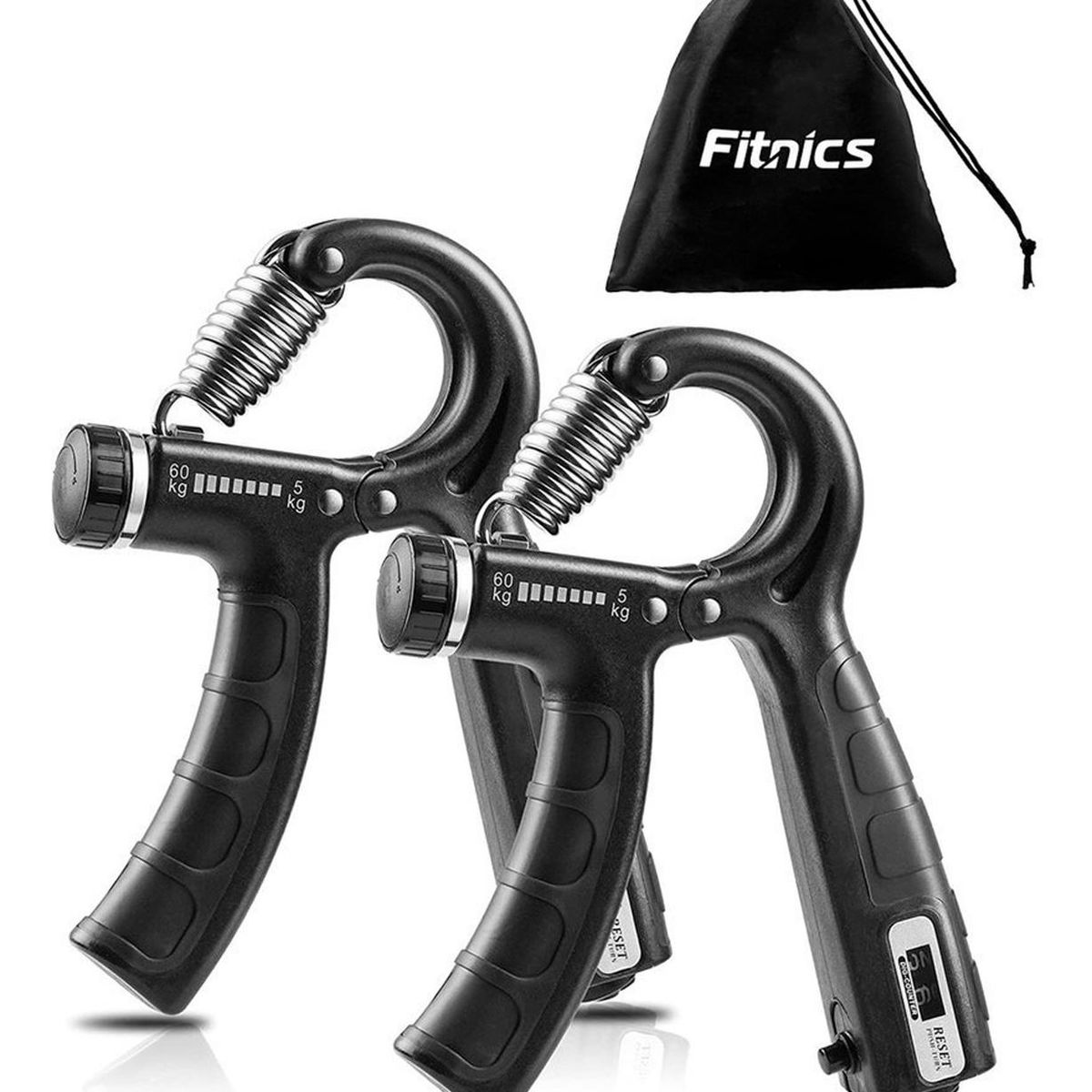 FITNICS - Hand Grip Ejercitador De Manos Fitnics Ajustable 5 A 60 Kg