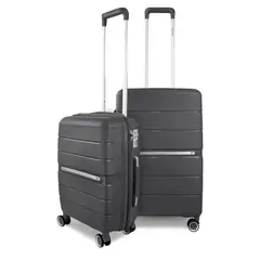 SWISS BAG - Pack 2 Maletas S cabina 10kg+Mediana 20kg gris Xpos