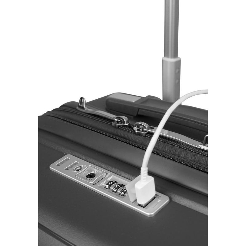 SWISS BAG - Maleta cabina con puerto USB Storm gris SWISS BAG