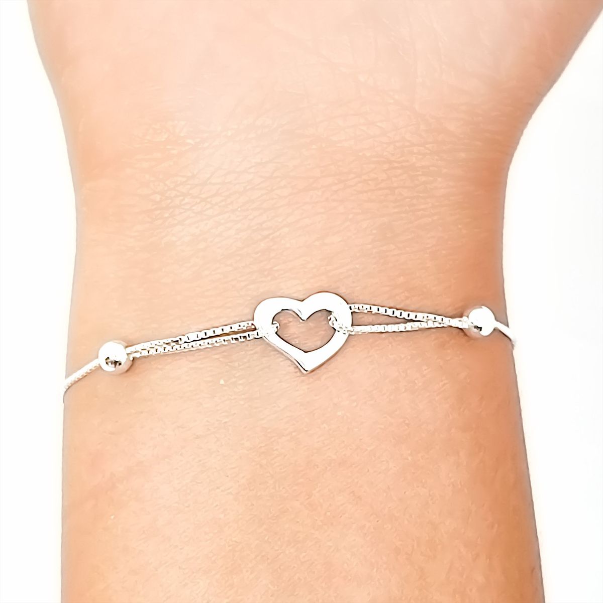 COGGIOLA - Pulsera Corazón Plata Fina 925