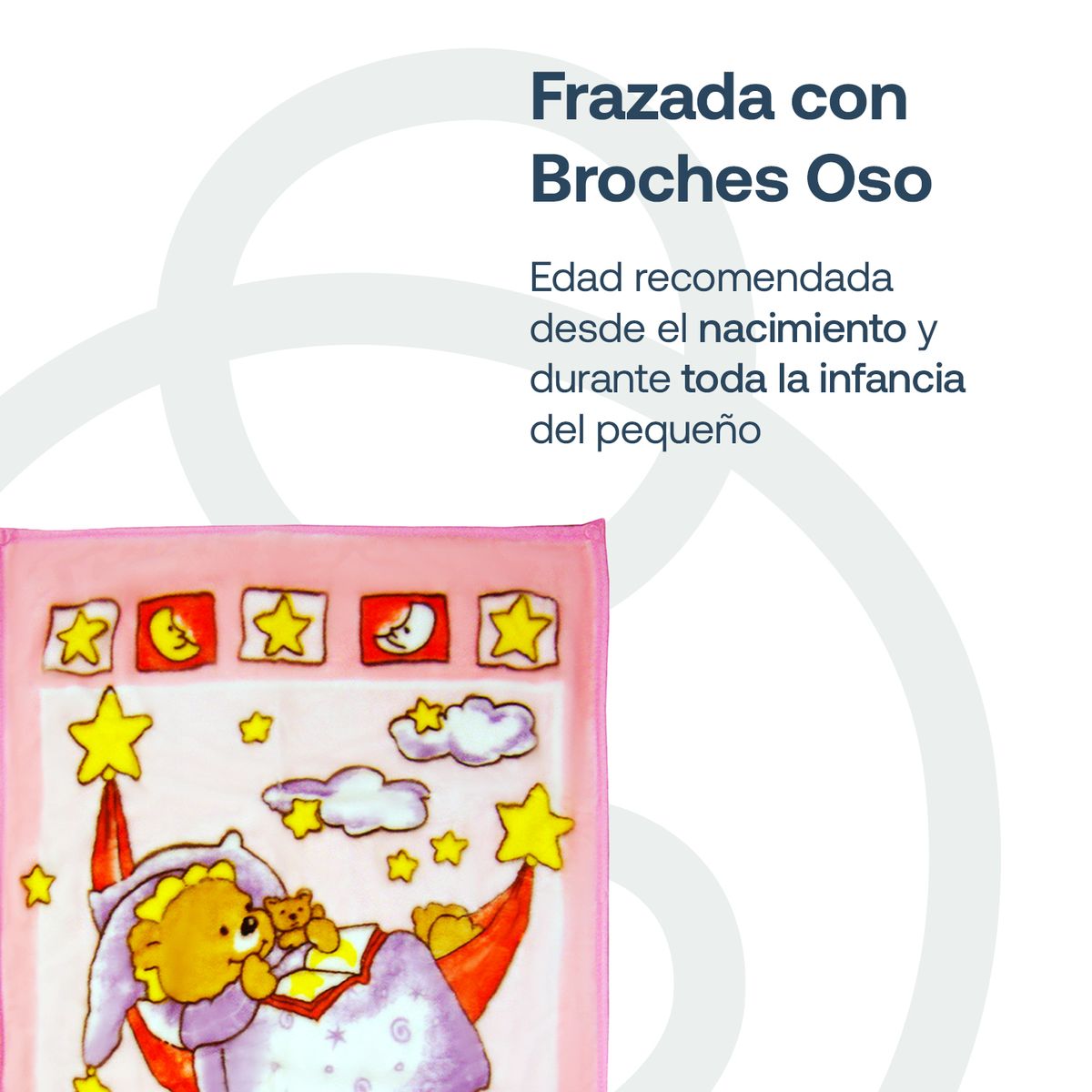 BEBESIT - Saco con Broche Oso Rosa Bebesit