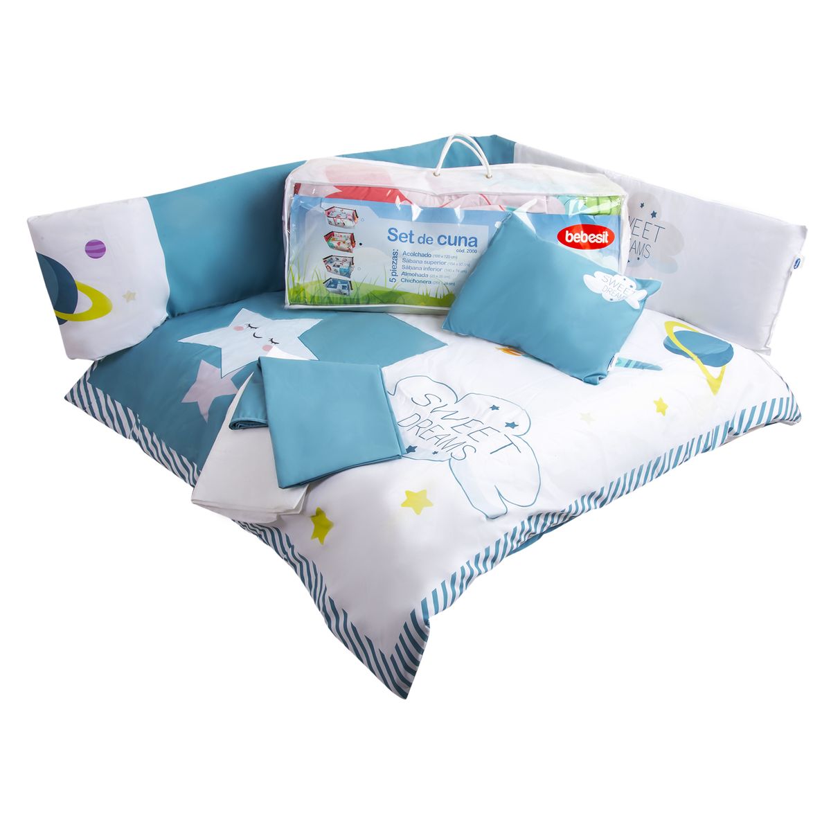 BEBESIT - Set de Cuna Espacial 5 Piezas Bebesit