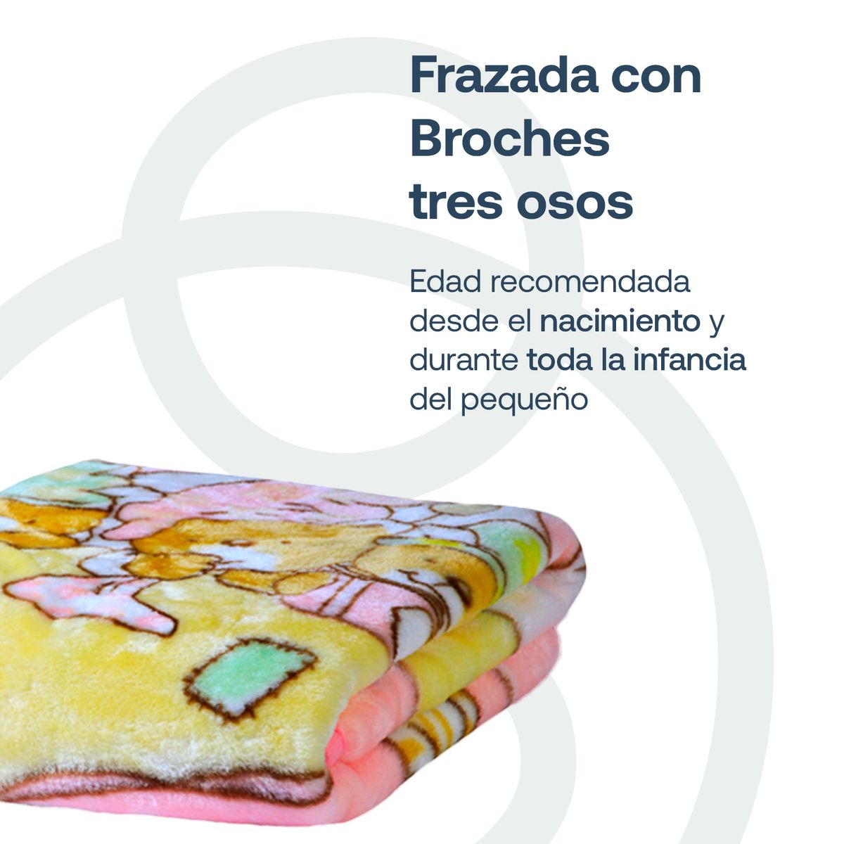 BEBESIT - Saco con Broche 3 Osos Rosado Bebesit