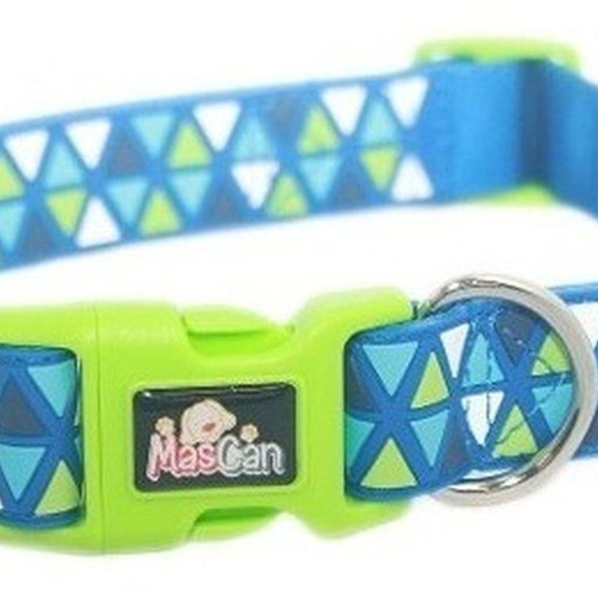 MASCAN - Collar Triángulo Azul Talla L Perro Mascan