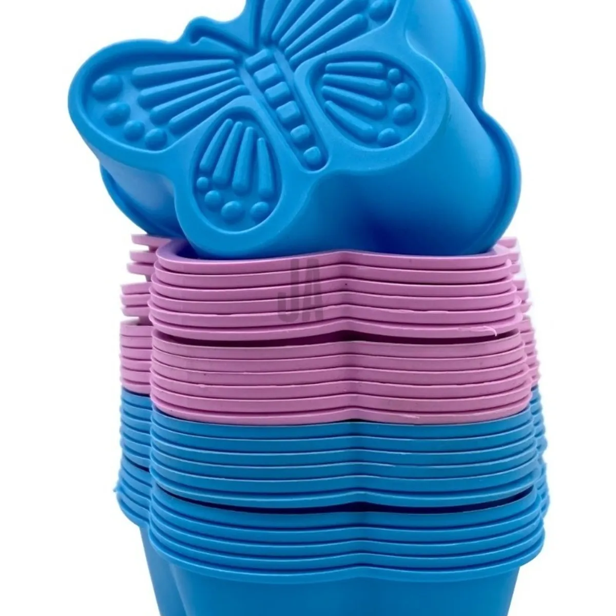 GENERICO - Molde de Silicona para Cupcakes y Muffins Mariposita Mariposa 12 Unidades