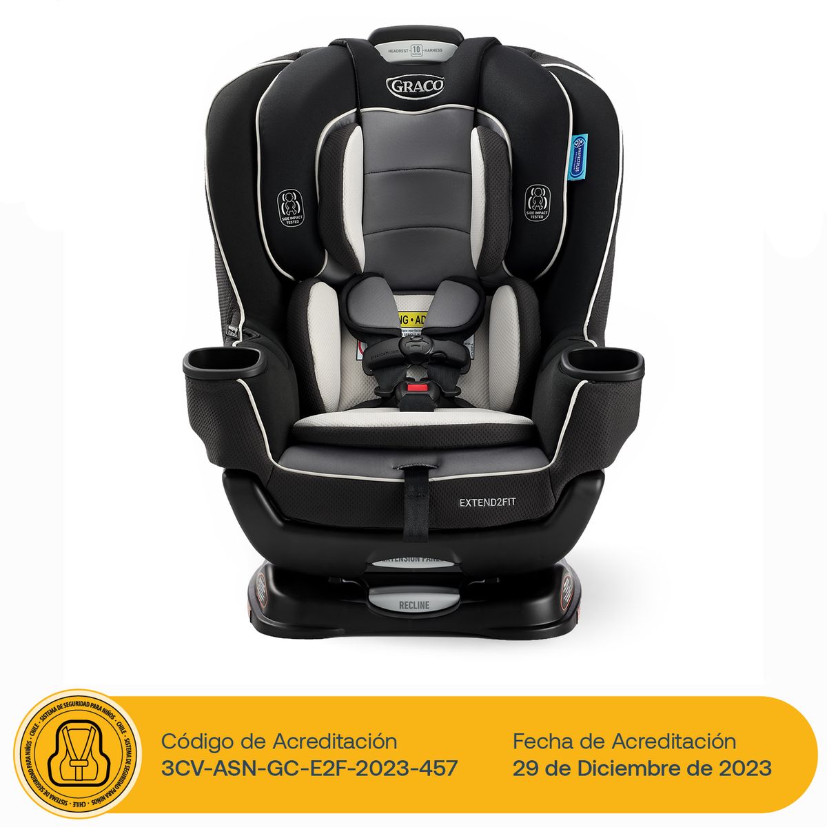 GRACO - Silla de Auto Convertible Extend2fit Gotham