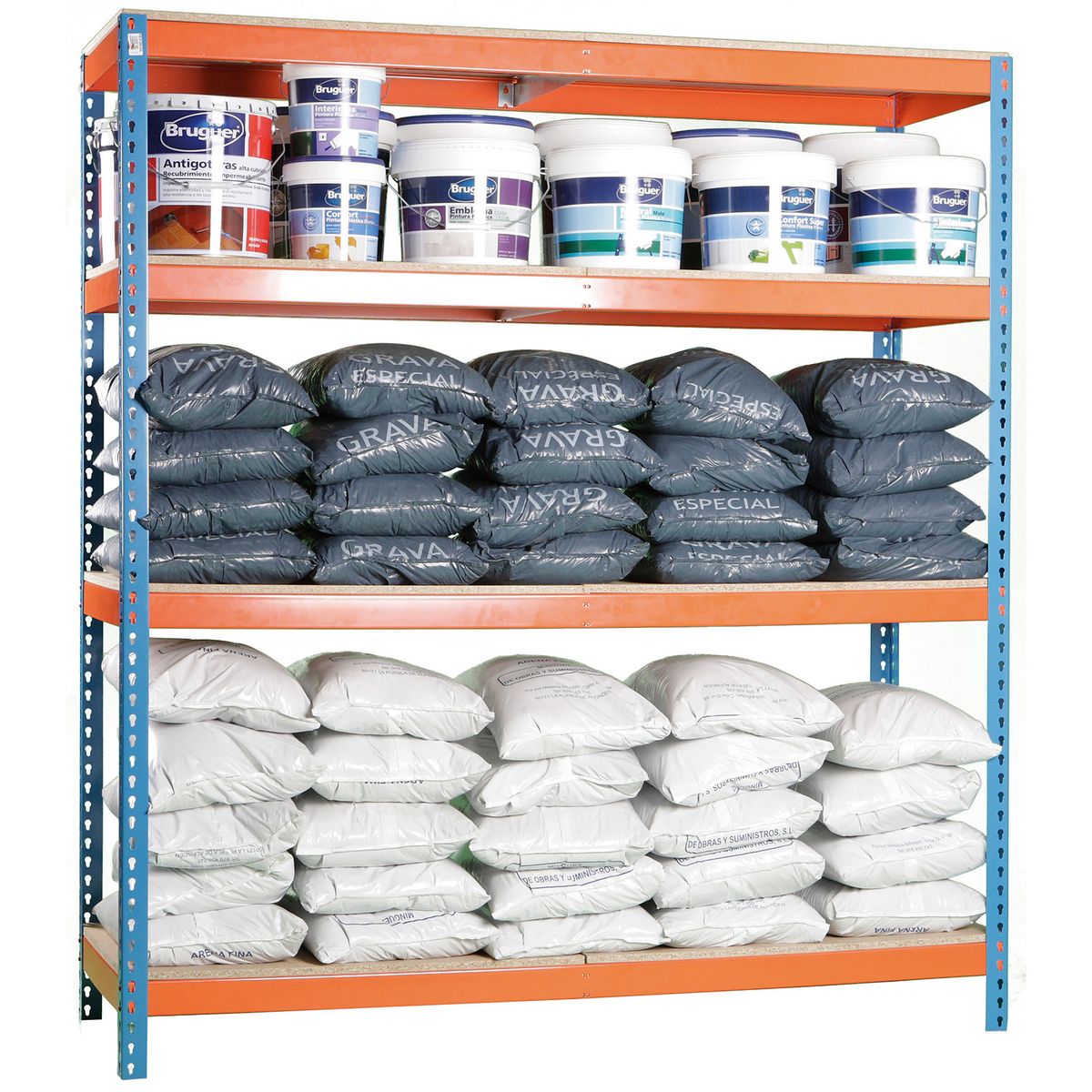 SIMONRACK - Estantería Ecoforte 1506-4 Chipboard AzulNaranja