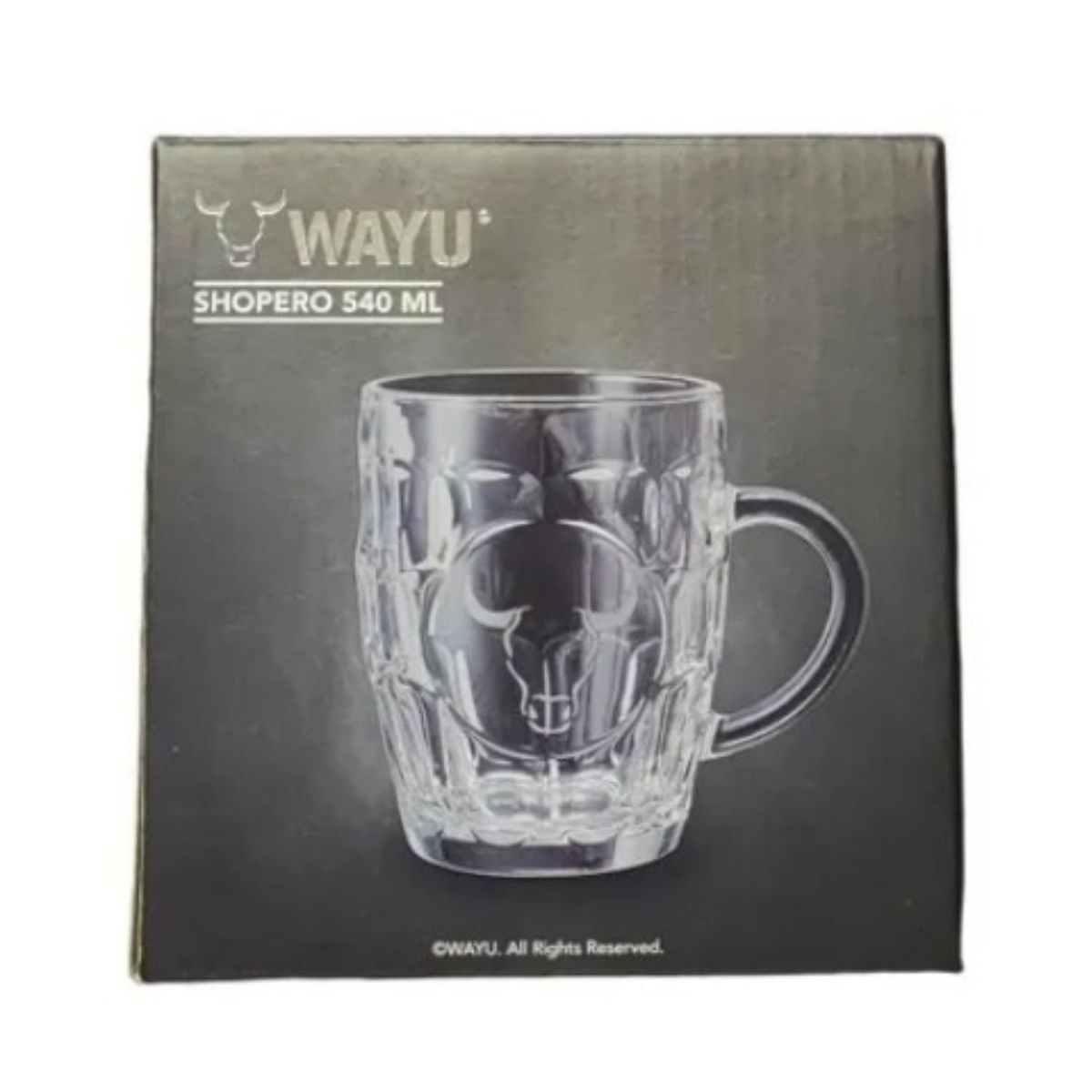 GENERICO - Vaso Shopero Vidrio Wayu 540ml Shopero Beer Cervecero Bar