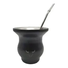 GENERICO - Mate Wayu Set Con Bombilla 230ml Acero Premium