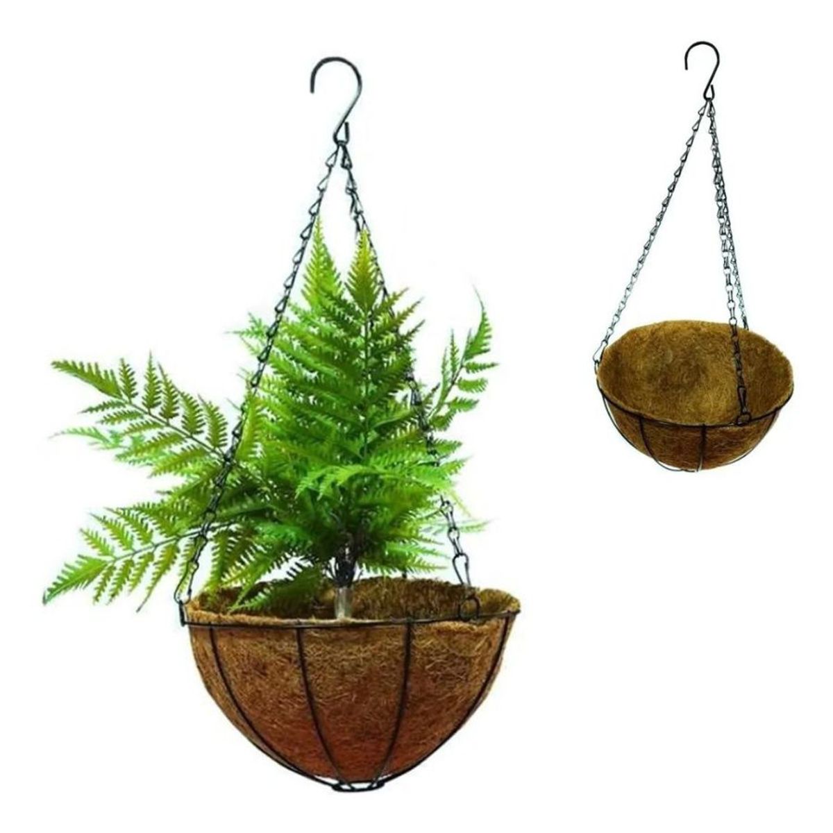 GENERICO - Macetero Para Plantas Colgante De Fibra Coco Alambre Acero