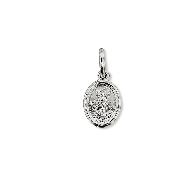ANDREA COGGIOLA JOYAS - Colgante Medalla San Miguel Arcángel 12mm Plata Fina 925
