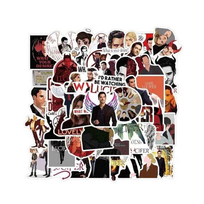 GARSIL - 50 Stickers Lucifer  - Etiquetas Autoadhesivas