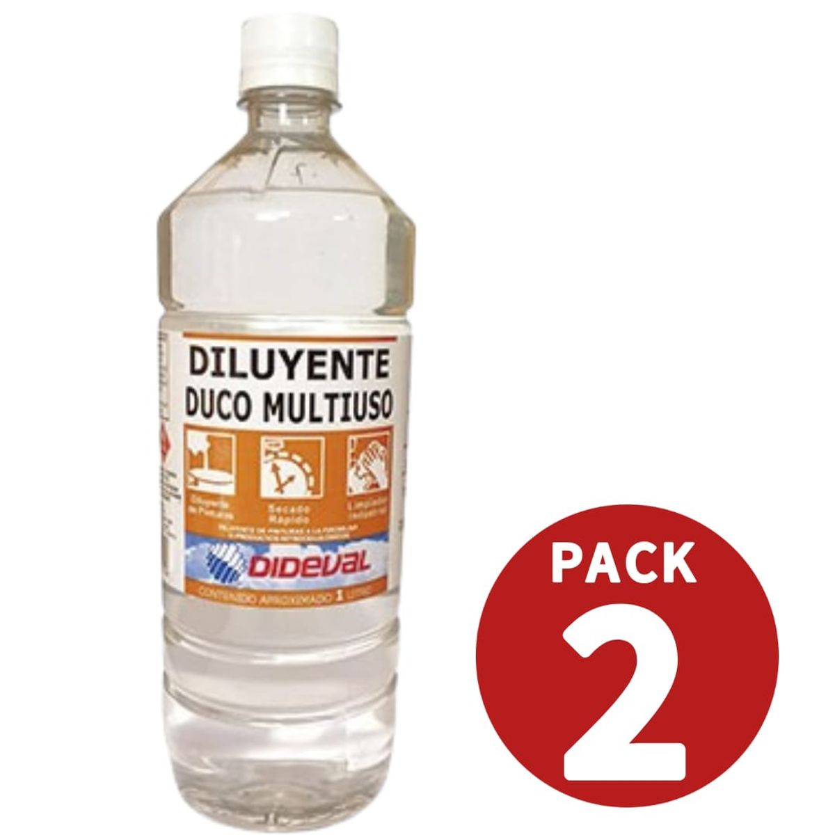 GENERICO - Diluyente Duco Multiuso 1lt Pxl 300 Pack 2 Und Dideval