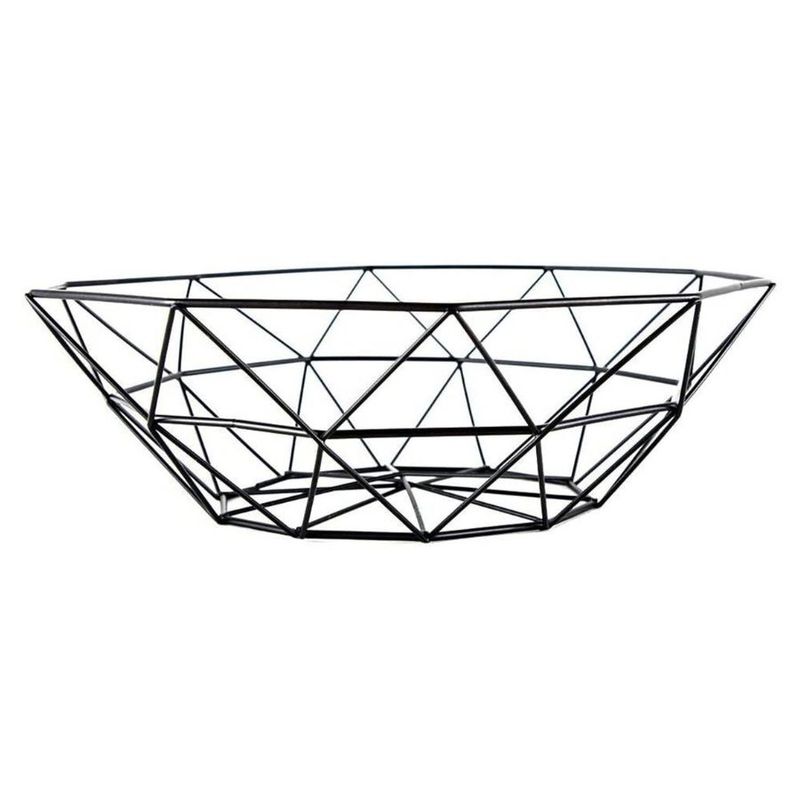 GENERICO - Frutero Diseño Geométrico Black 27x8x14cm