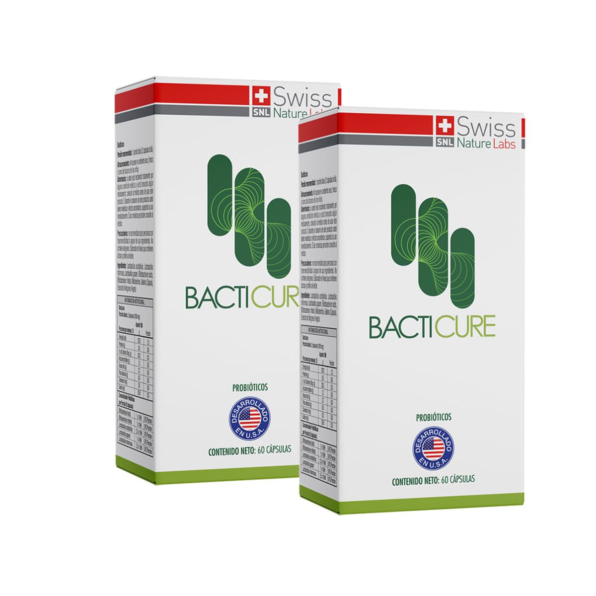 BACTICURE - Pack  2 Bacticure Salud Intestinal 120 Capsulas
