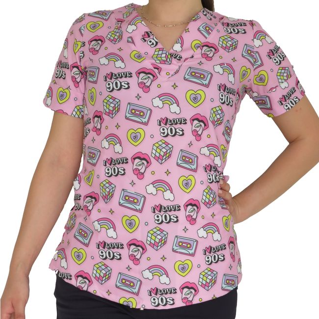 EFFIS - TOP ANTIFLUIDO EFFIS I LOVE 90´S - UNIFORME CLINICO