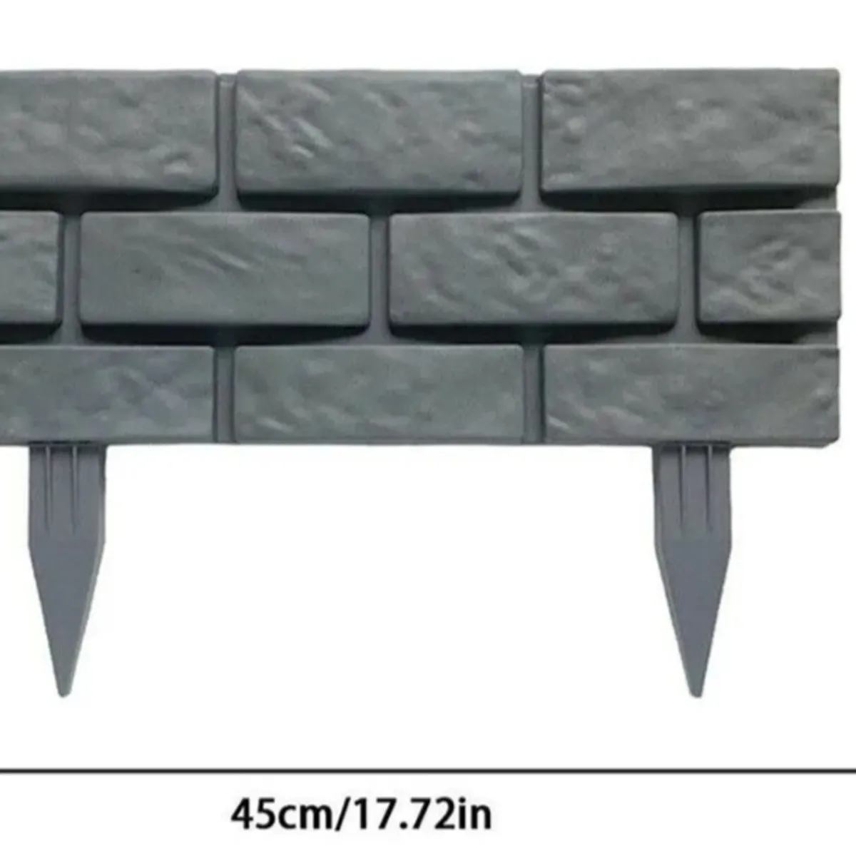 GENERICO - Vallas Tipo Ladrillo para jardin 2 unidades