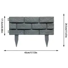 GENERICO - Vallas Tipo Ladrillo para jardin 2 unidades