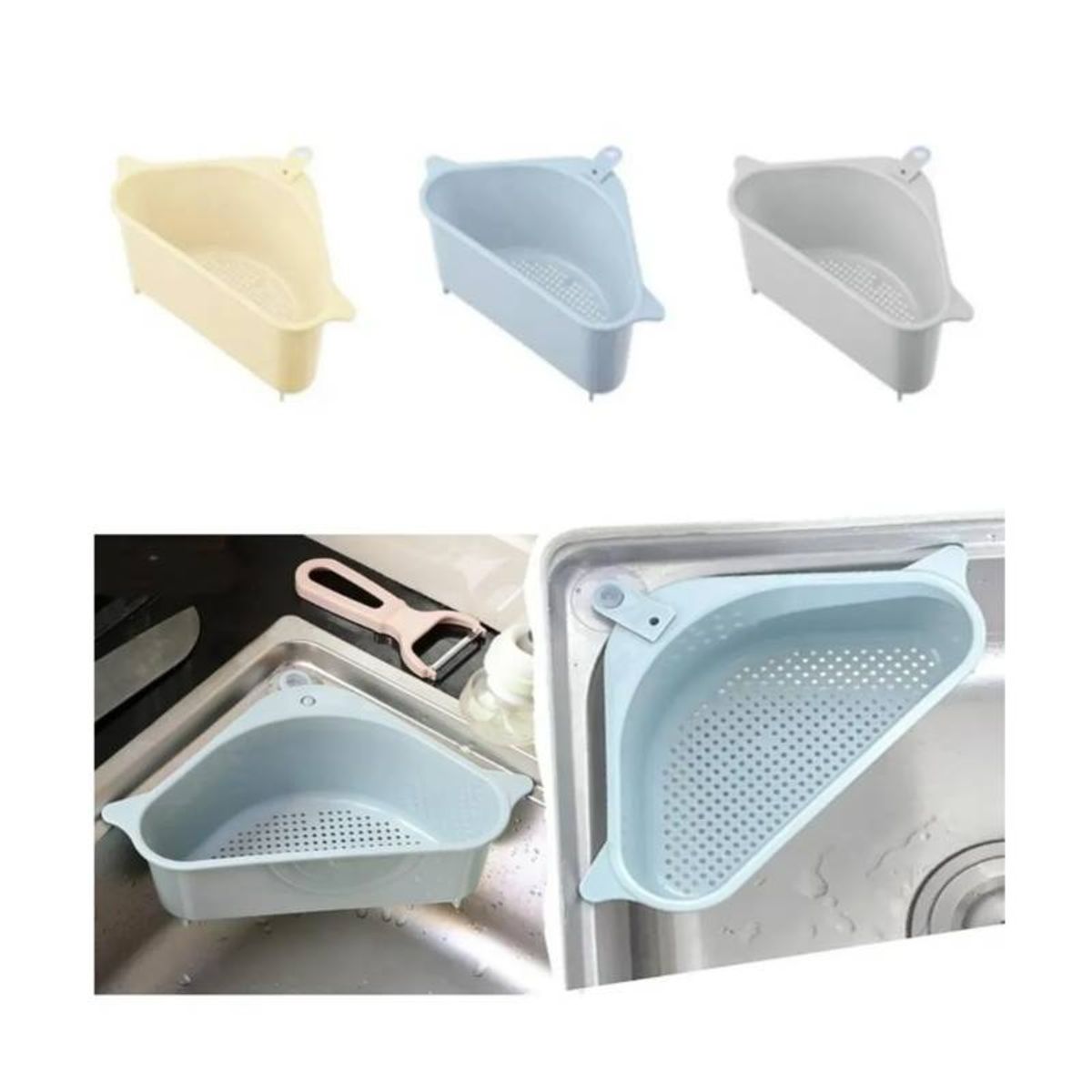 UNIVERSAL - Colador Escurridor Organizador Esquinero Lavaplatos Cocina