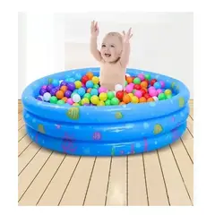 GENERICO - Piscina Inflable 90 Cm Para Niños Verano 3 Anillos azul