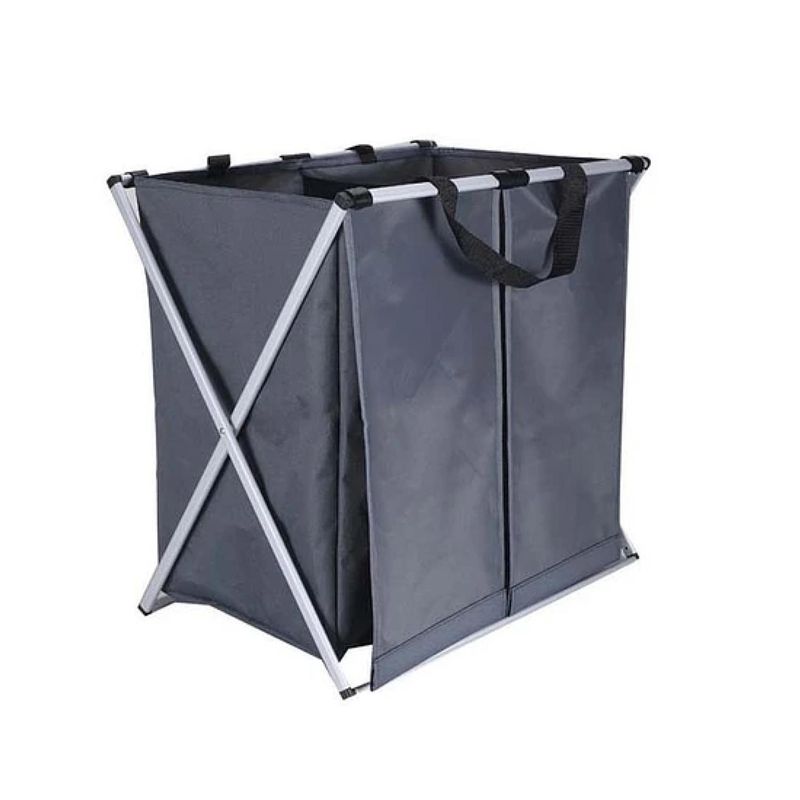 GENERICO - Canasto Ropa Plegable Doble Cesto Ropa Sucia Cesta