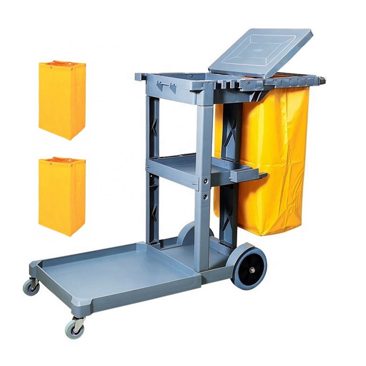 GENERICO - Carro De Aseo Porta Útiles Con Tapa y Bolsa