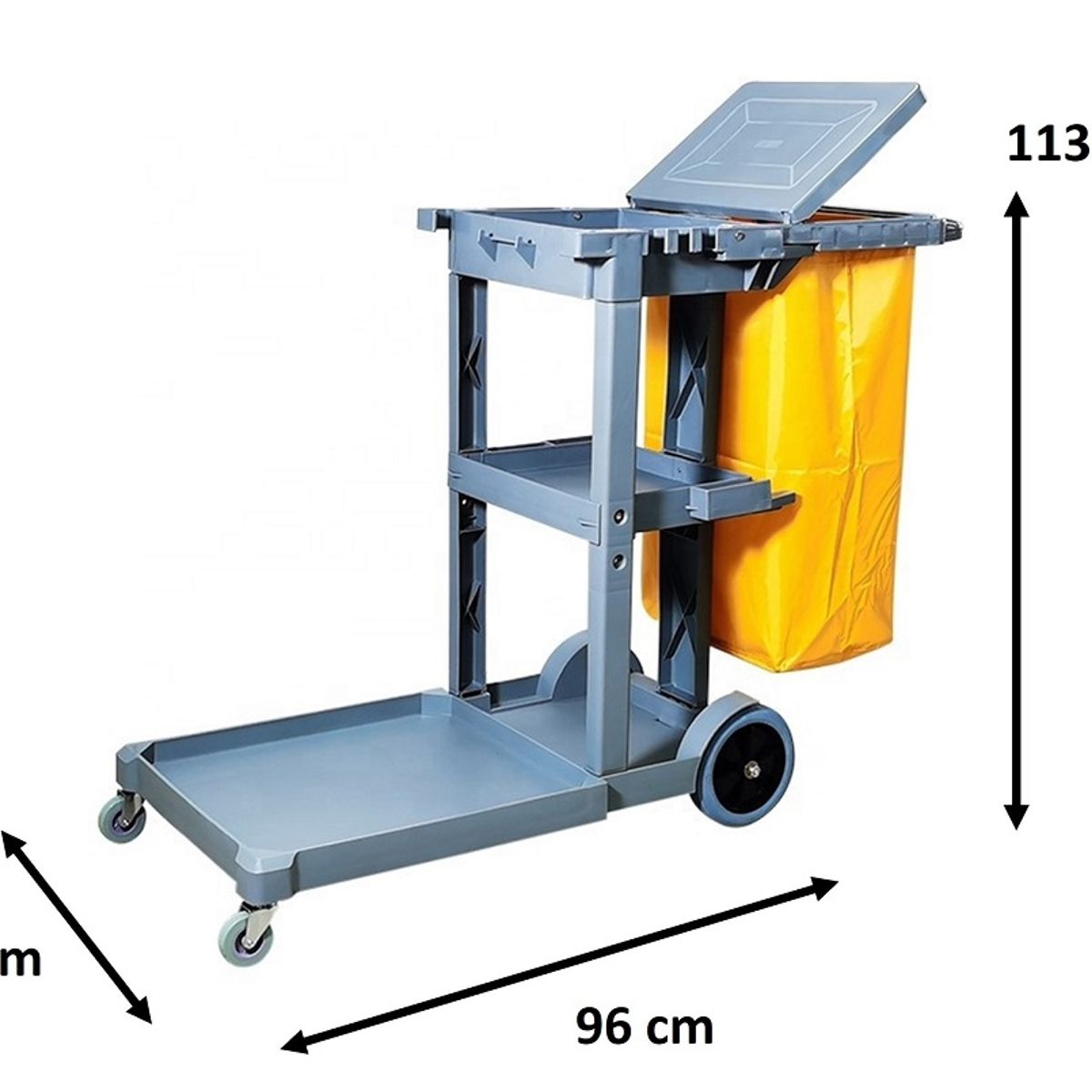 GENERICO - Carro De Aseo Porta Útiles Con Tapa y Bolsa