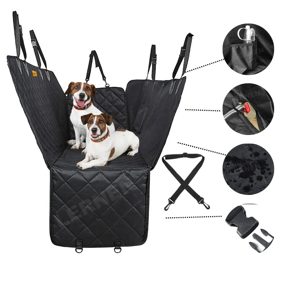 KERU - Protector Asiento - Funda De Auto Para Mascotas Perros Gatos