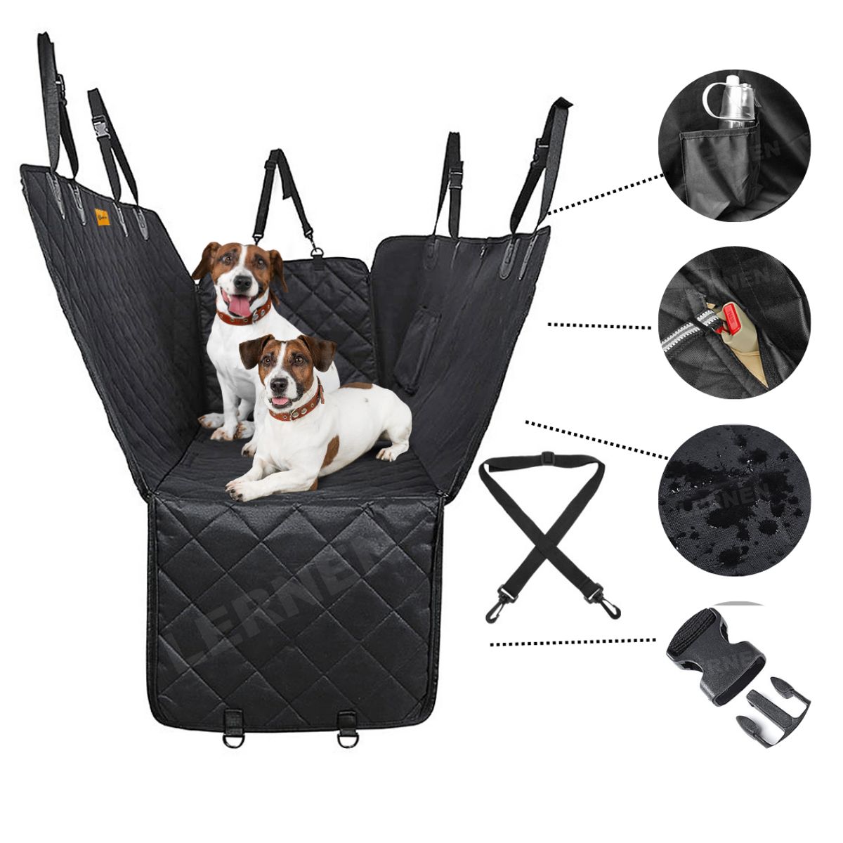 KERU - Protector Asiento - Funda De Auto Para Mascotas Perros Gatos