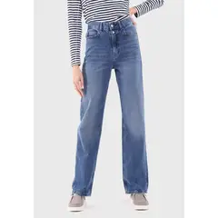 ESPRIT - Jeans Corte Recto Con Efecto Desgastado Mujer