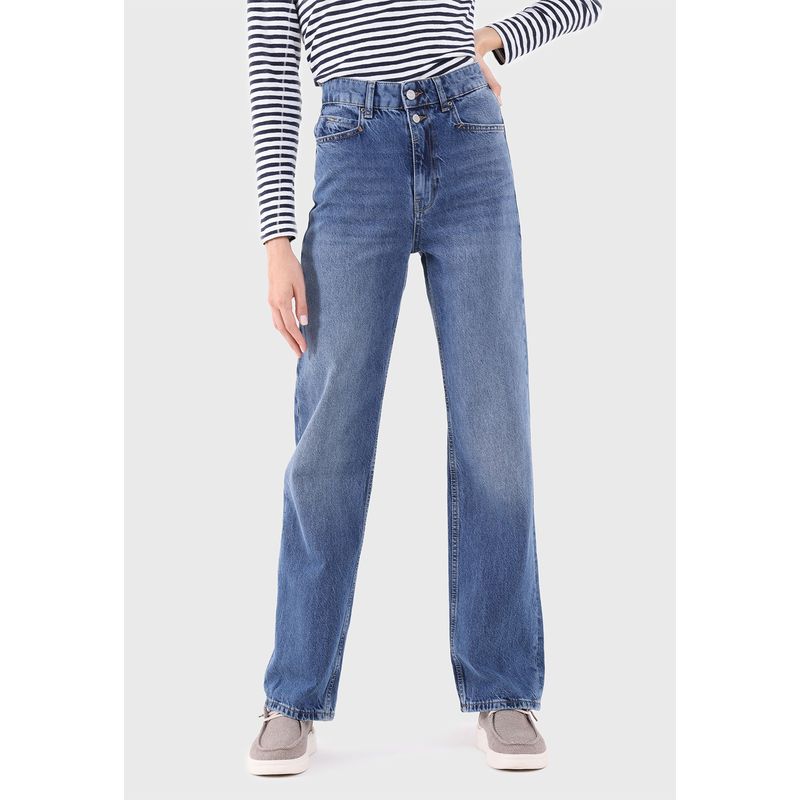 ESPRIT - Jeans Corte Recto Con Efecto Desgastado Mujer Esprit ESPRIT