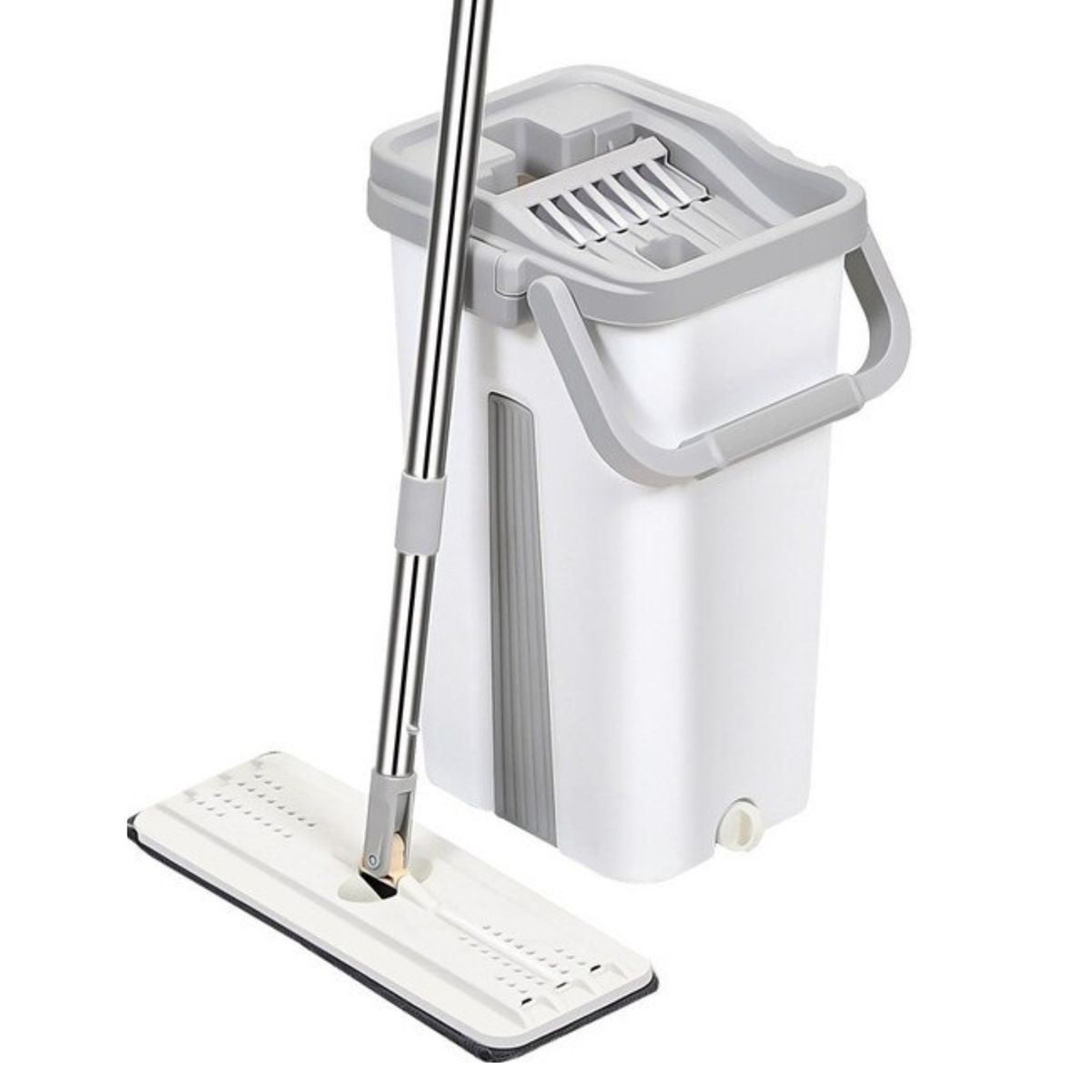 CRUSEC - Trapeador Escurridor Mopa Rotativa Con Repuesto - Gris