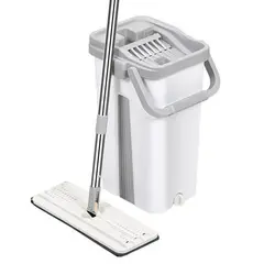 CRUSEC - Trapeador Escurridor Mopa Rotativa Con Repuesto - Gris
