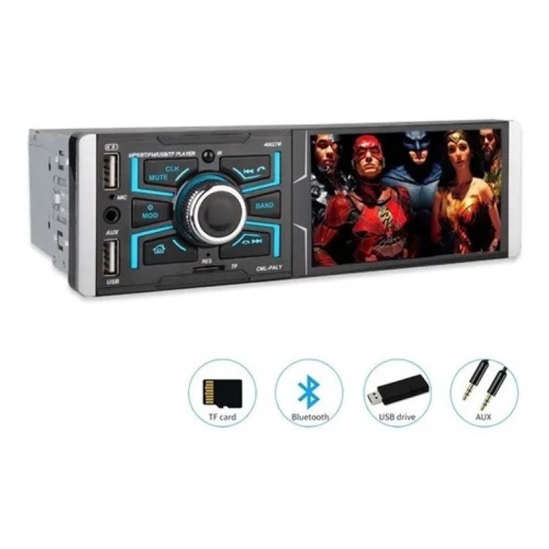 GENERICO - Radio Auto 1 Din Con Pantalla Tactil 4.1 Bluetooth Mp5 / 213176